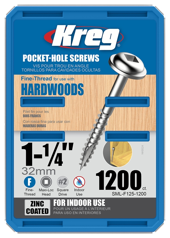 SCREW PCKT 7 FINE 1-1/4 1200CT