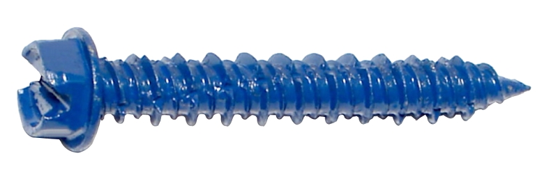SCREW SLOT HEX BLU 1/4X1-3/4IN