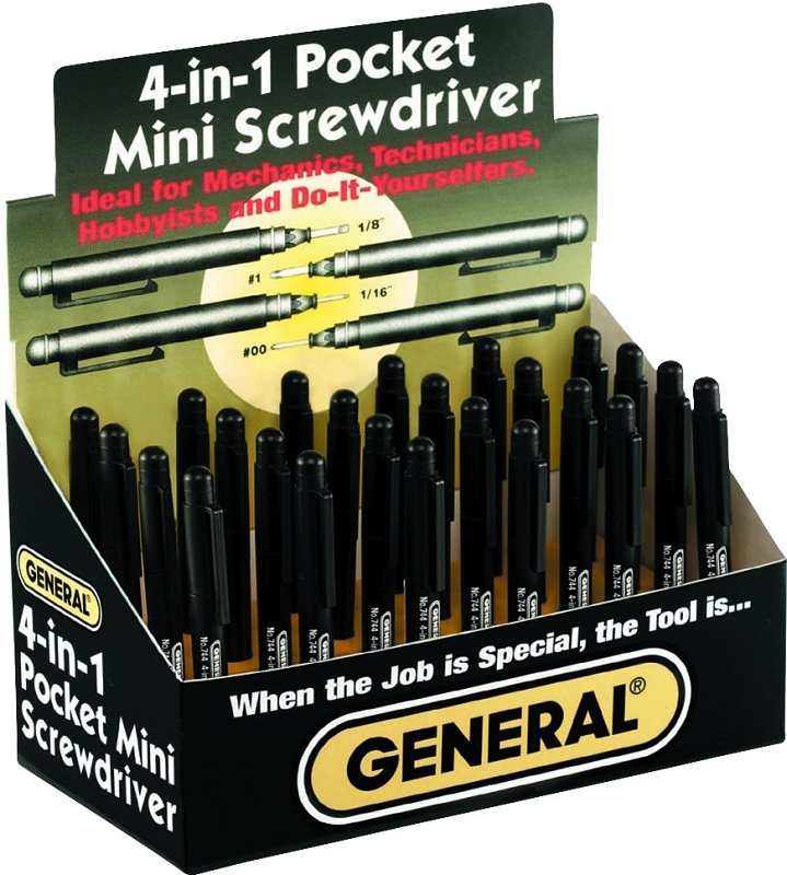 SCREWDRIVER MINI 4-7/8IN 4N1  