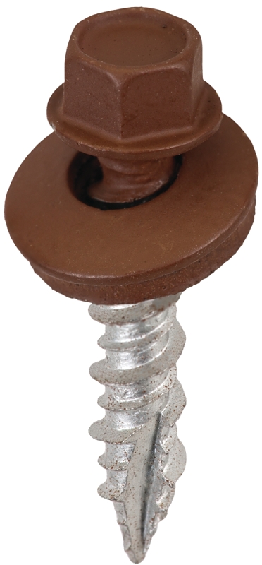 SCRW MTL BLDG M-W BROWN 9X1   