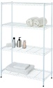 SHELF 4-TIER ADJUSTABLE WHITE 