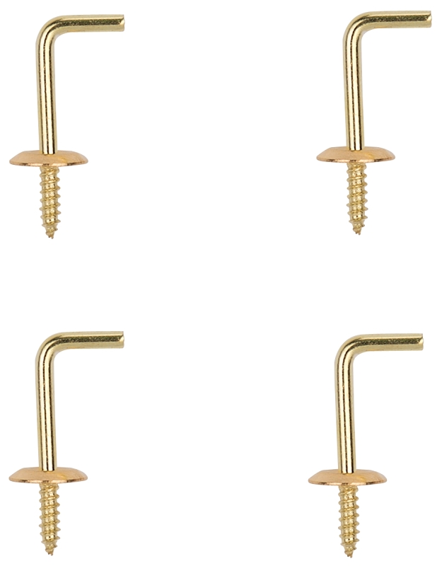 SHOULDER HOOK BRASS 3/4IN 4PC 