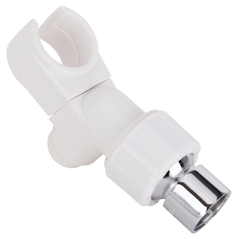 SHOWER ARM BRACKET WHITE      