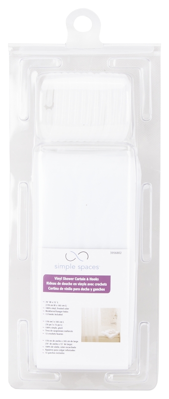 SHOWER CURTAIN VNYL FRST 70X72