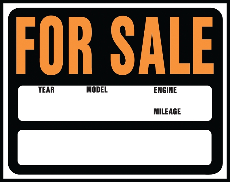SIGN AUTO/BOAT FOR SALE15X19IN