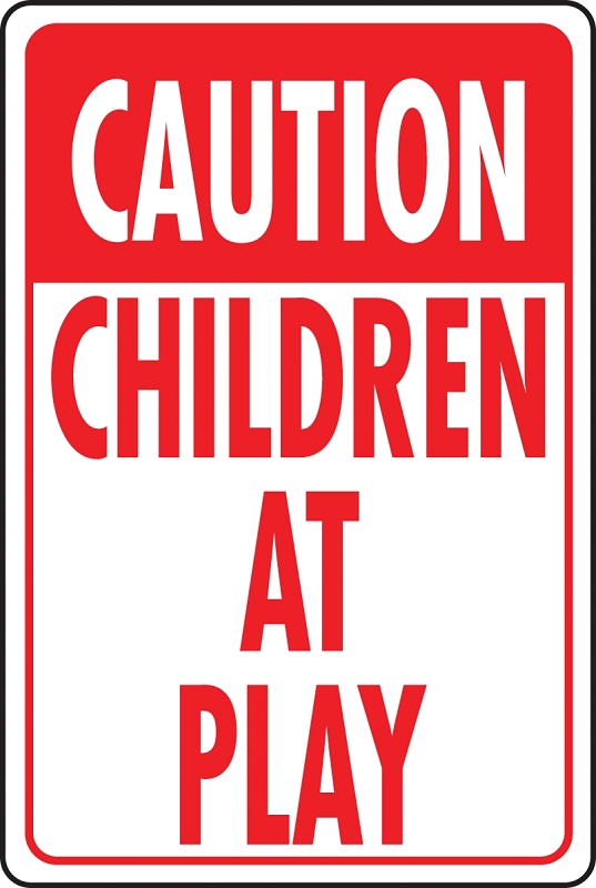 SIGN CAUTION CHLDRN ATPLAY HWY