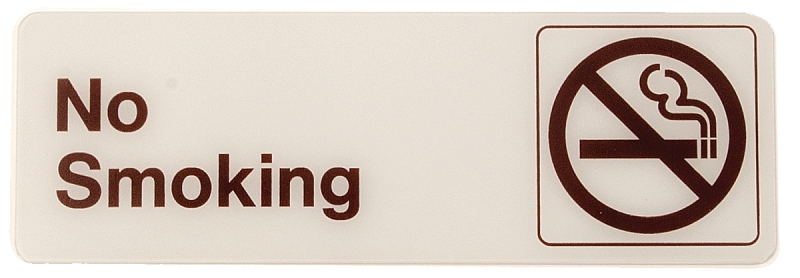 SIGN DECOR NO SMOKING 3X9IN   