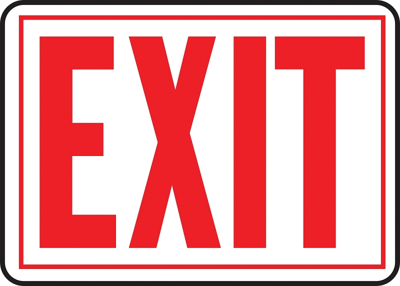 SIGN EXIT 10X14IN ALUMINUM    