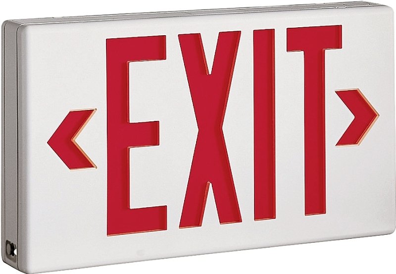 SIGN EXIT LED AC W/BATT BACKUP