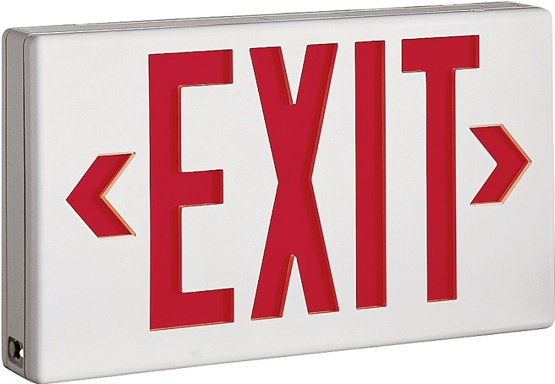 SIGN EXIT LED AC W/BATT BACKUP