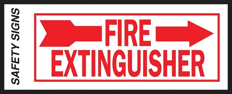 SIGN FIRE EXTINGUSHR ARROW RGT