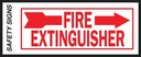 SIGN FIRE EXTINGUSHR ARROW RGT