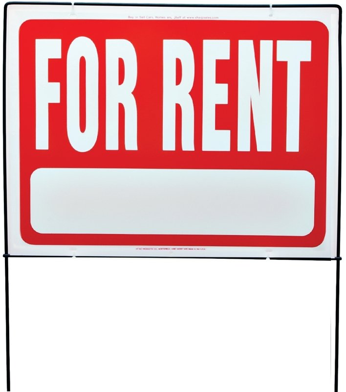 SIGN FOR RENT YARD SIGN W/FRME