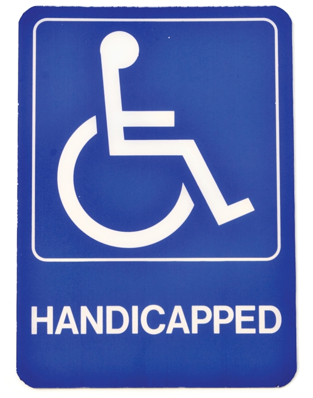 SIGN HANDICAP N 5X7IN PLASTIC 
