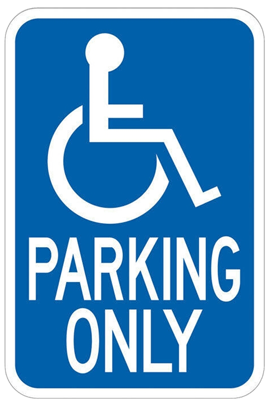 SIGN HANDICAP PARKING HWY ALUM