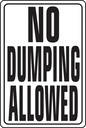 SIGN NO DUMPING ALLOWED HWY   