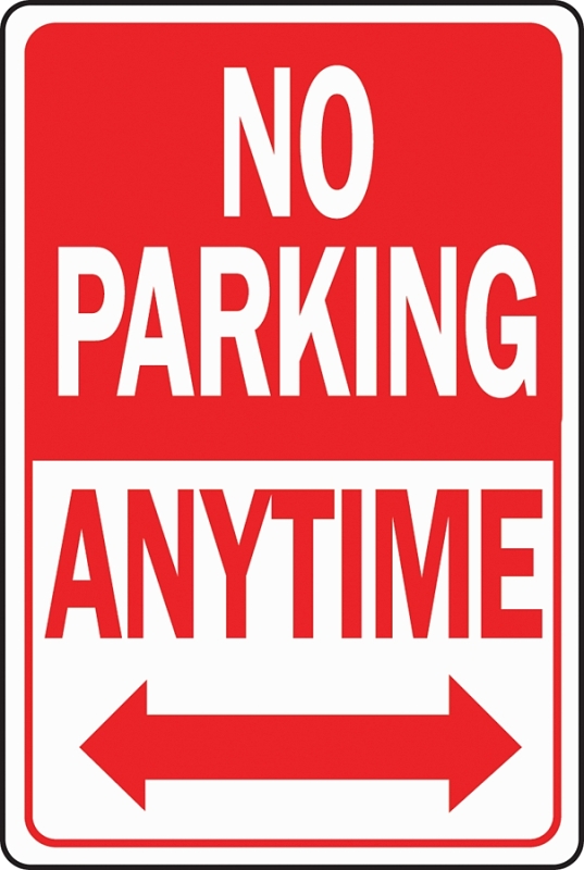 SIGN NO PARKING ANYTIME HWY   