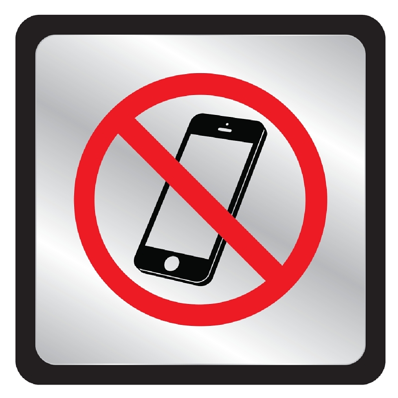 SIGN PLSTC NO CELL PHONES SYMB