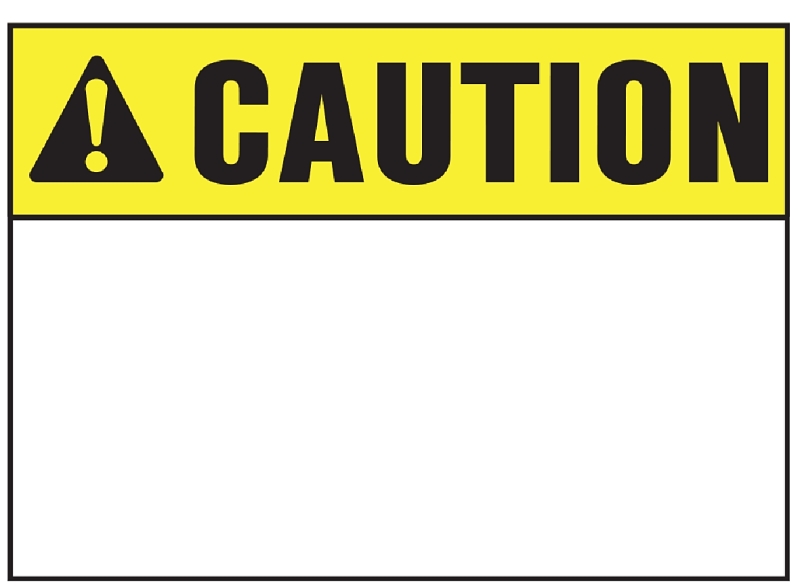 SIGN SAFETY CAUTION 10INX14IN 