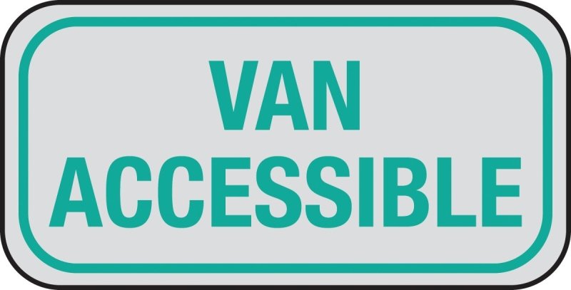 SIGN VAN ACCESIBLE REFLECTIVE 