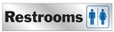 SIGN VINYL RESTROOMS 2INX8IN  