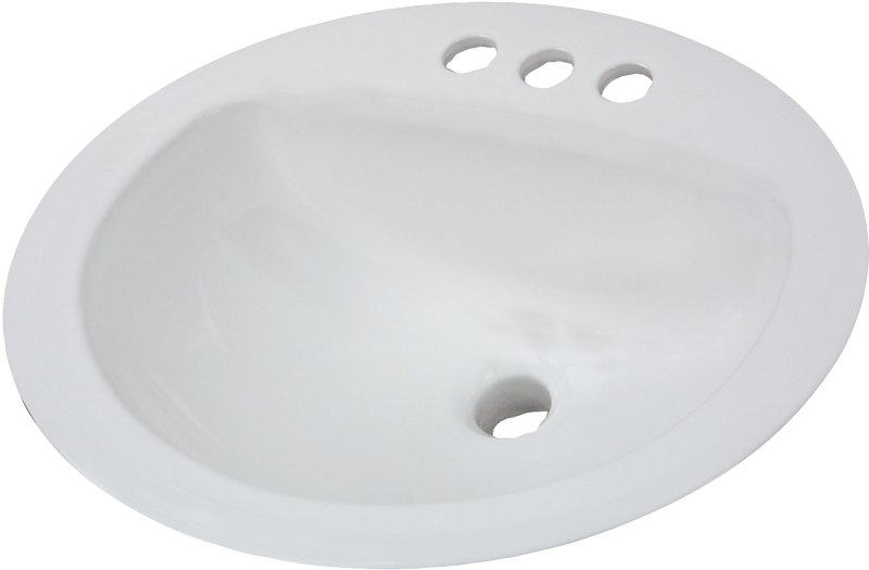 SINK LAV OVAL DROP-IN WHITE   