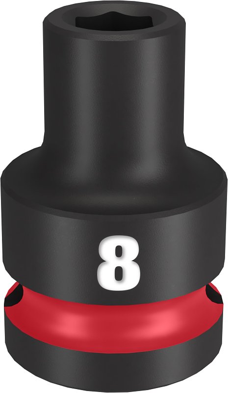 SOCKET 6 POINT STD 1/2IN X 8MM