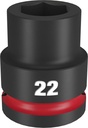 SOCKET 6 POINT STD 3/4INX22MM 