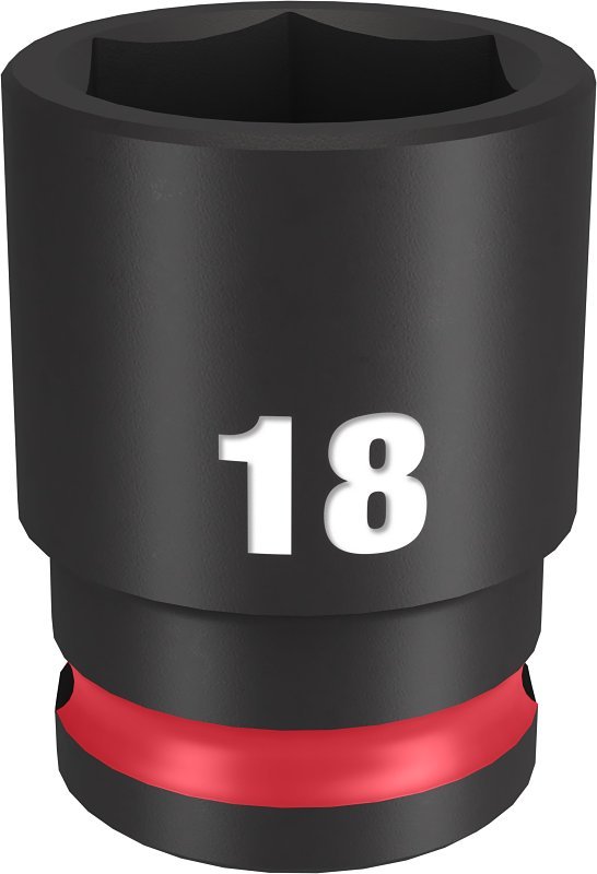 SOCKET 6 POINT STD 3/8INX18MM 