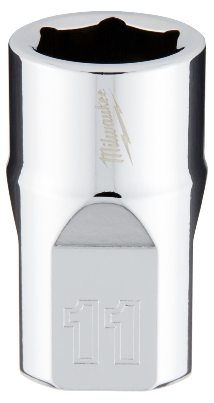 SOCKET 6-POINT CHRM 3/8INX11MM