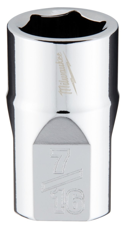 SOCKET 6-POINT CHRM 3/8X7/16IN