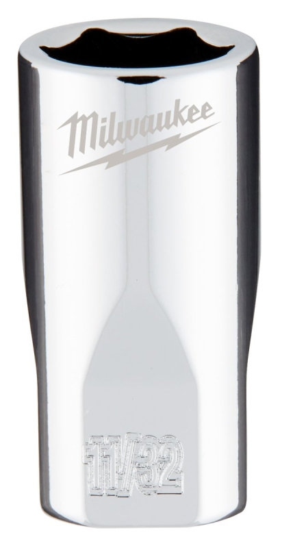 SOCKET 6-PT CHROME 1/4X11/32IN