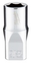 SOCKET 6-PT CHROME 1/4X9/32IN 