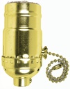 SOCKET PULL CHAIN 3 WAY BRASS 