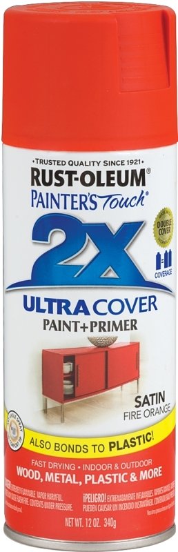 SPRAY PAINT SATIN FIRE ORANGE 