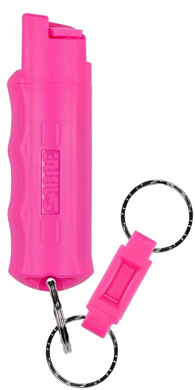 SPRAY PEPPER KEY RING W/QR PNK