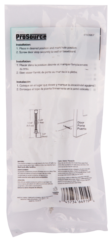 SPRING DOOR STOP CHROME       