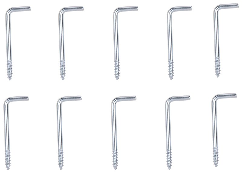 SQUARE SCREW HOOK 1-3/8IN ZP  