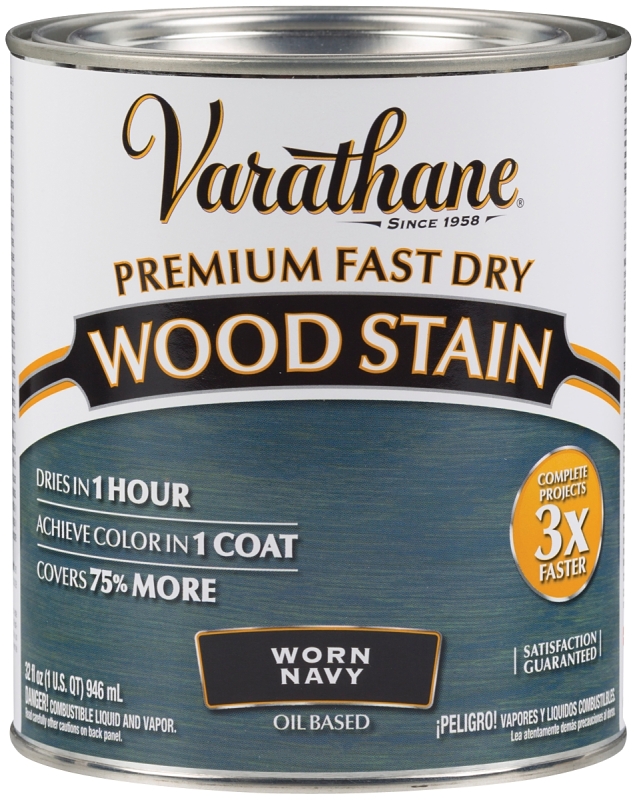 STAIN WOOD INT WORN NAVY QT   
