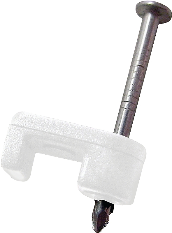 STAPLE COAXIAL WHITE 1/4IN    