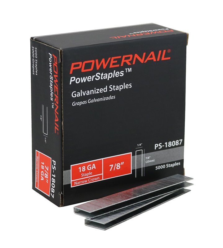 STAPLE CROWN NARROW 18GA 7/8IN