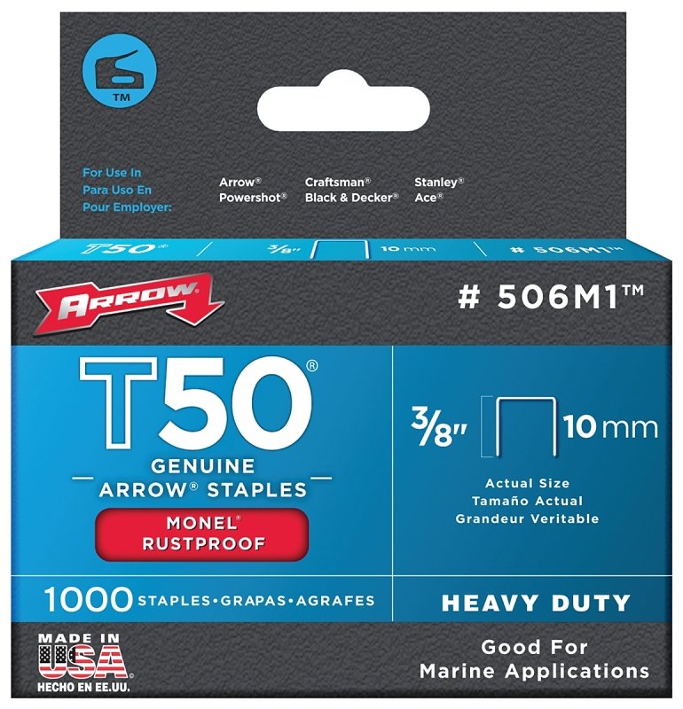 [2545564] STAPLES T50 MONEL 3/8 1000PK  