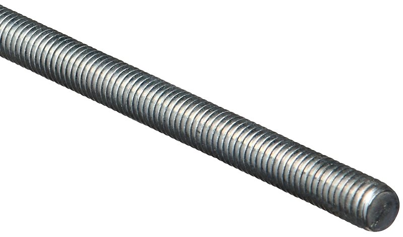 STEEL ROD THRD ZN GRN 7/16-X24