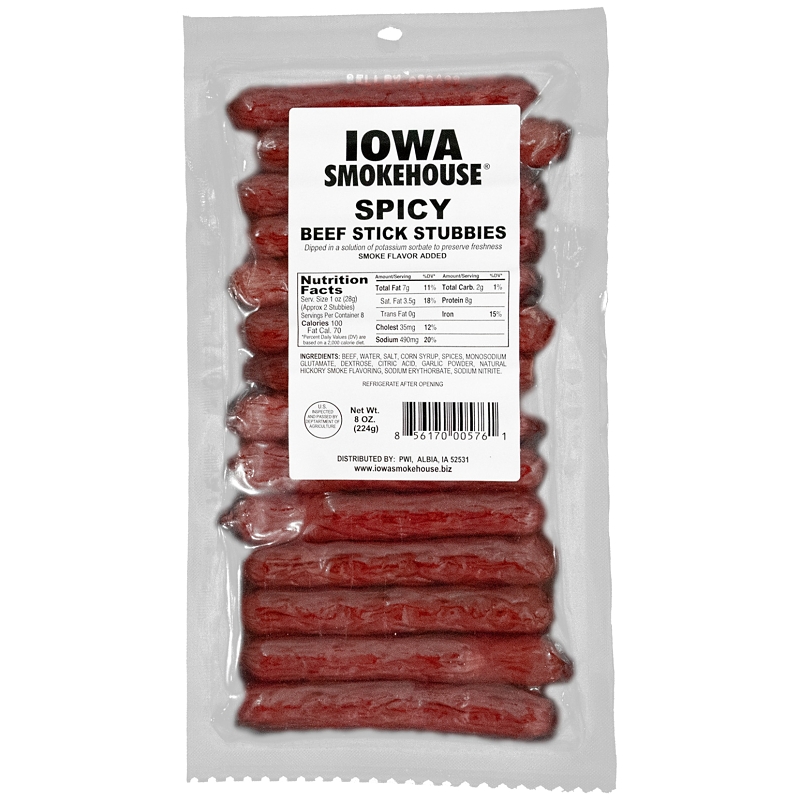 STICK BEEF STUBBIES SPICY 8OZ 