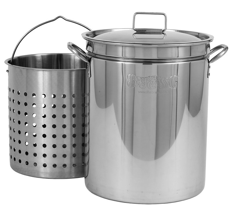 [1595867] STOCKPOT STAINLESS W/BSKT 44QT