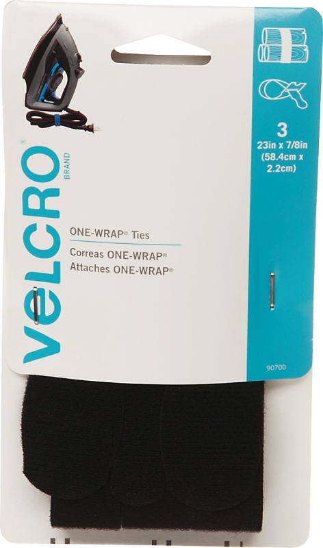 STRAP VELCRO 7/8X23IN BLACK   