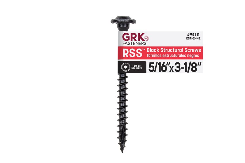 STRUCT SCREW BLK 5/16X3-1/8IN 