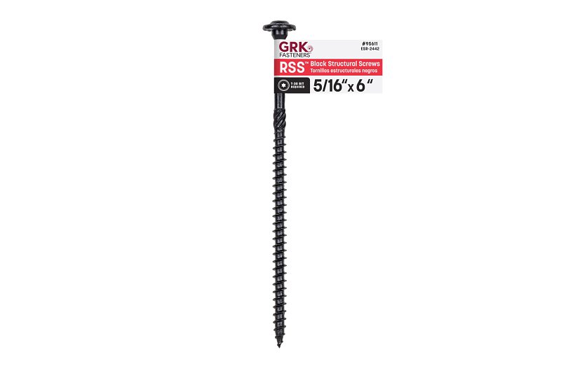 STRUCTURAL SCREW BLK 5/16X6IN 