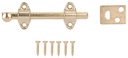 SURFACE BOLT 4IN BRASS PLATED 