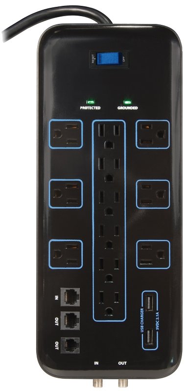 [4642294] SURGE PROTECT 12OUT 4200J BLK 